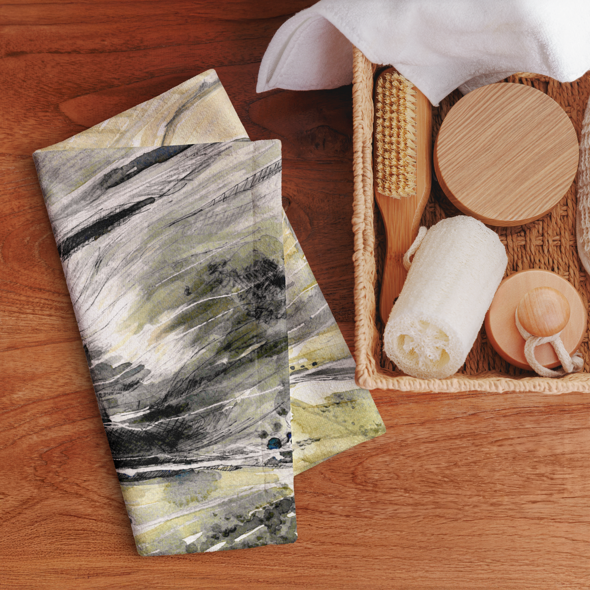 Long Man Hand towel by Emily Thomas